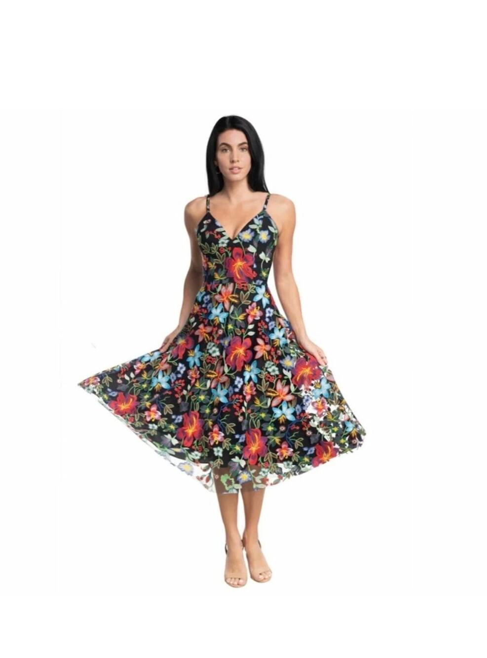 Dress the Population Maren Floral Fit & Flare Dress